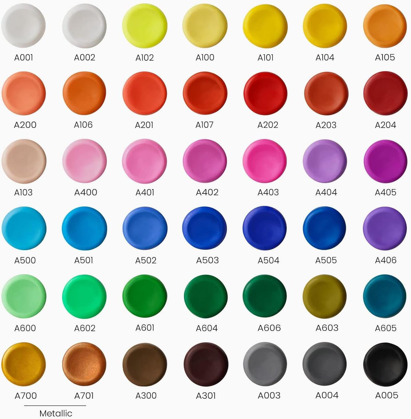 Arteza Polymer Clay Kit - 42 Colors, Tools & Accessories