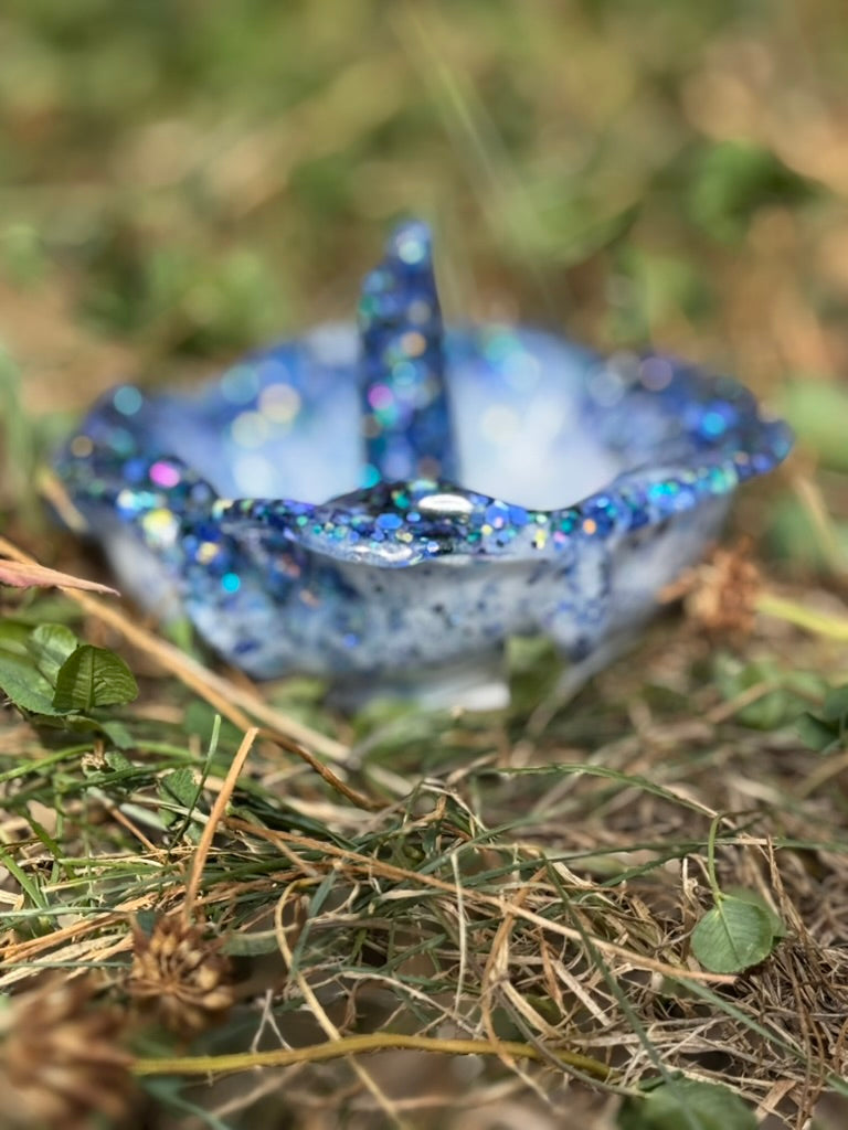 Starlit Lagoon Resin Ring Dish