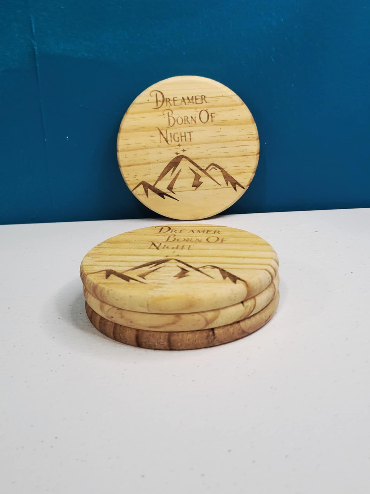 Dreamer Born of Night Engraved Coaster Set 🌙✨