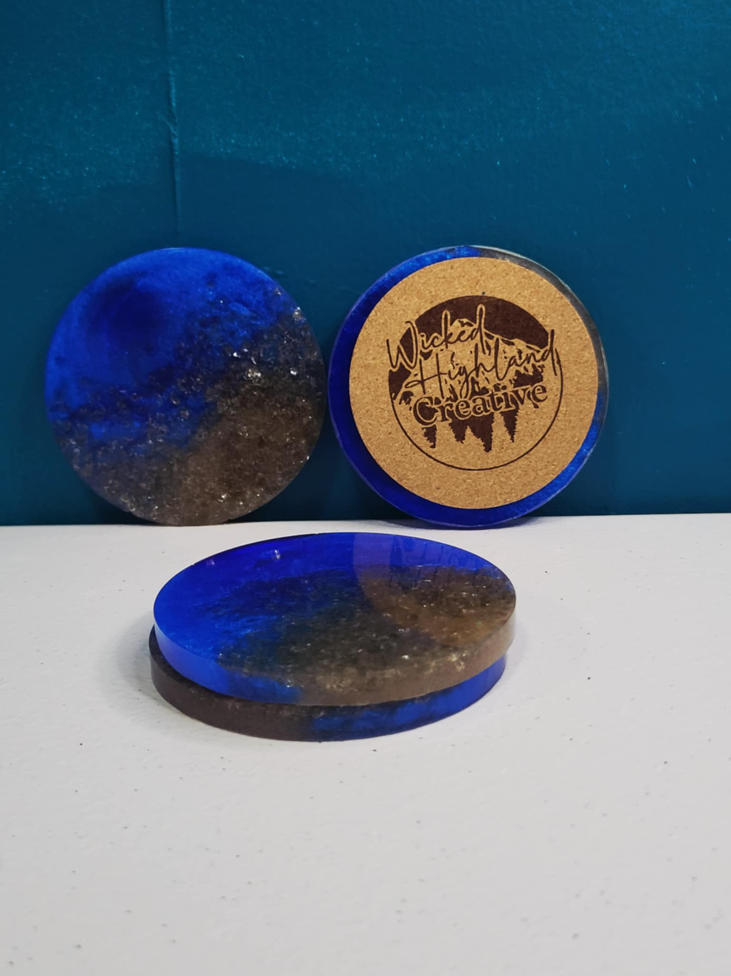 Set of 4 - Ocean Depths Resin Coaster Set π