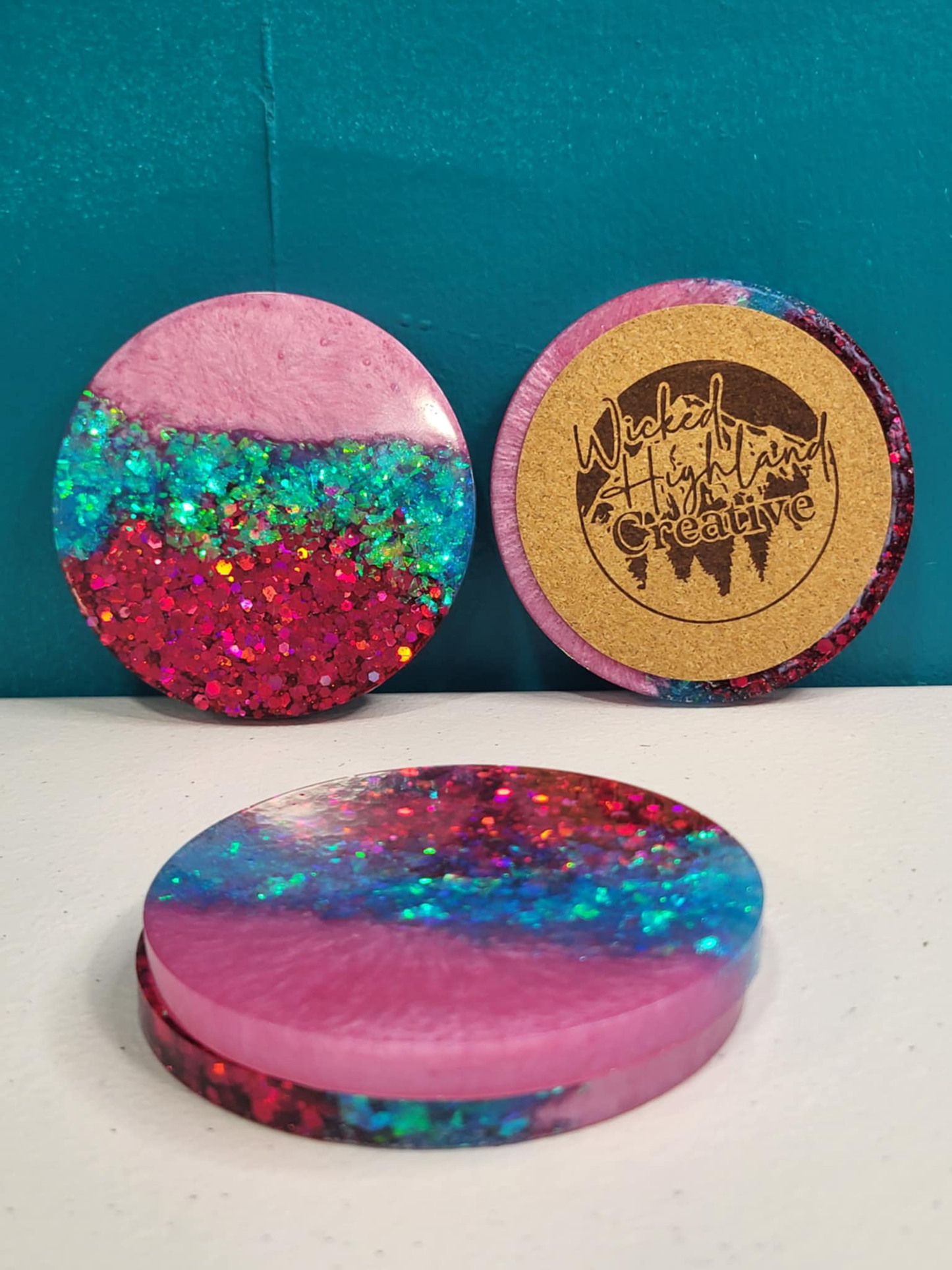 Set of 4 - Starlit Dreams Resin Coaster Set πβ¨