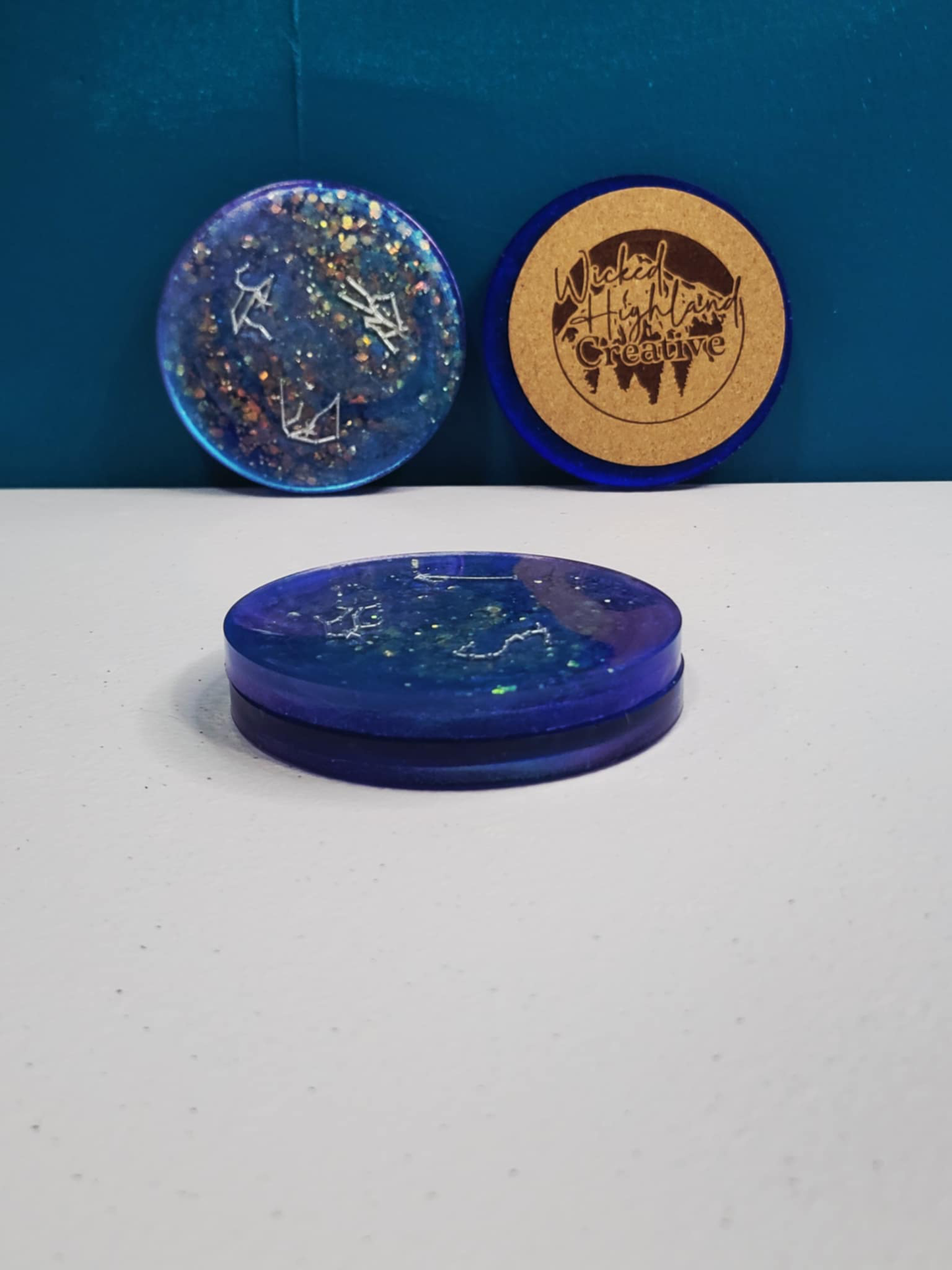 Set of 4 - Celestial Nights Resin Coaster Set ✨🌌