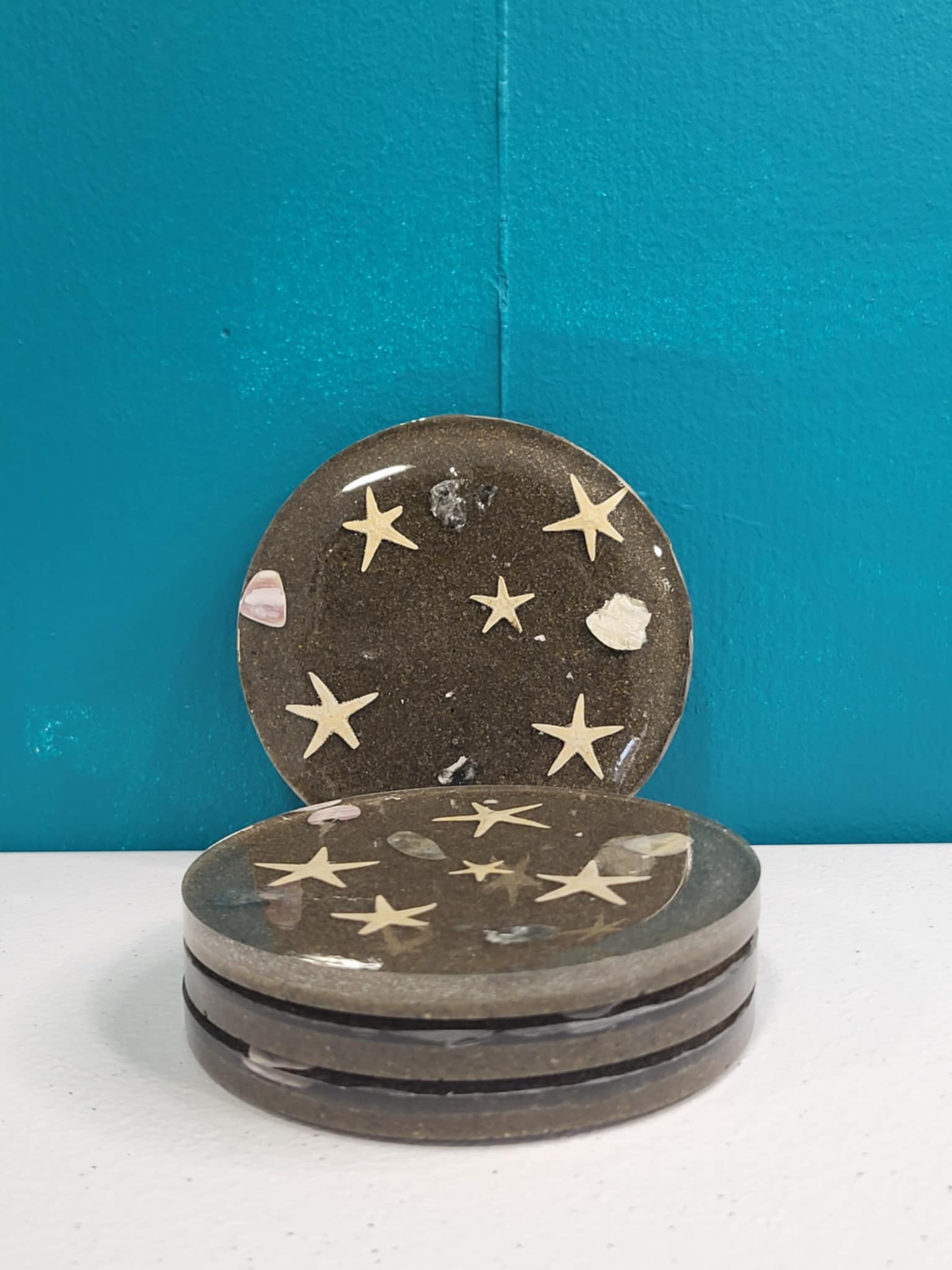 Set of 4 - Ocean Memory Resin Coaster Set ππ
