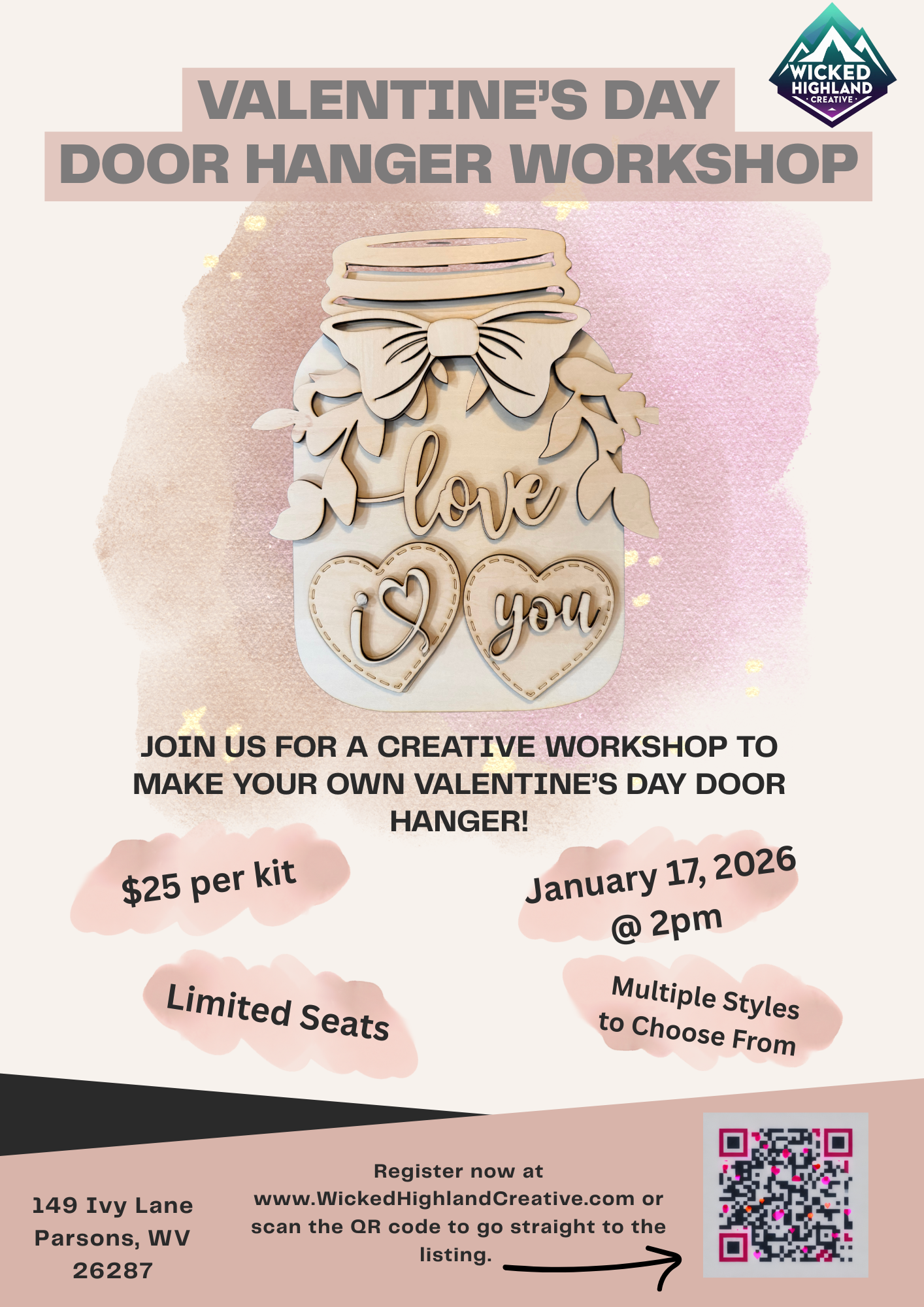 šØ Valentineās Door Hanger Workshop ā Paint Your Own Layered Wood Design