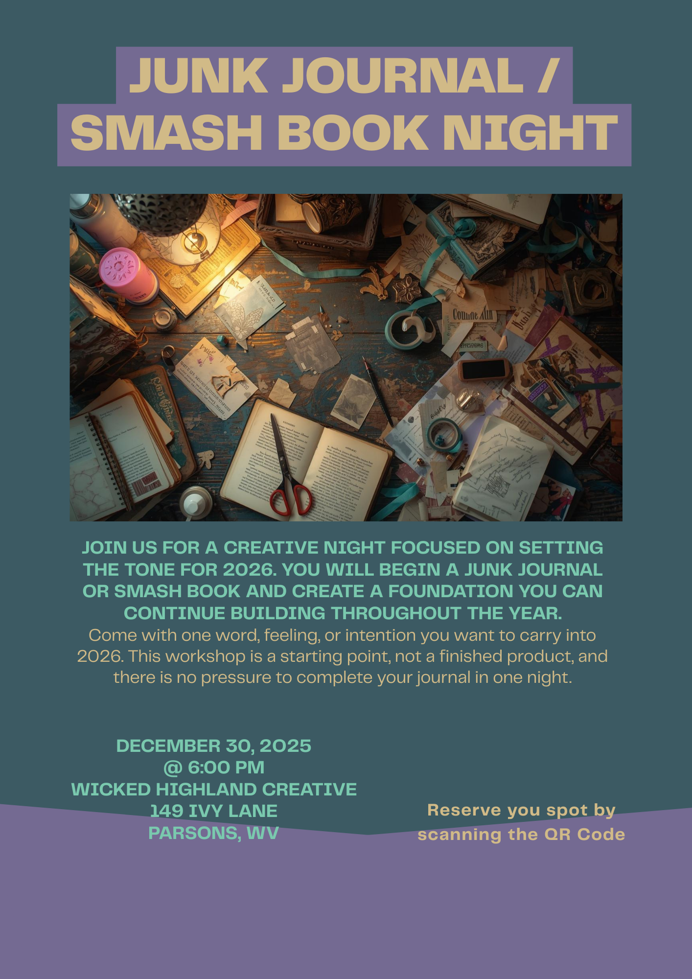 Junk Journal and Smash Book Night Setting the Tone for 2026