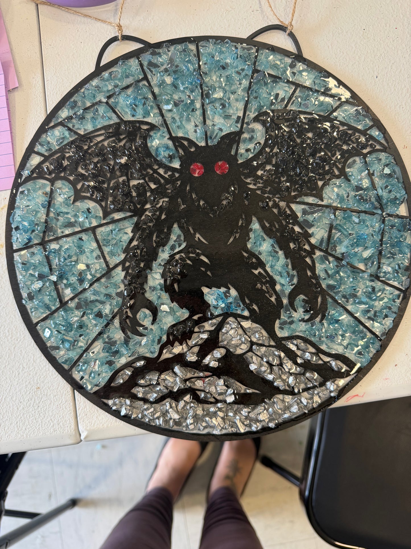 Moth Man Crushed Glass Suncatcher Workshop