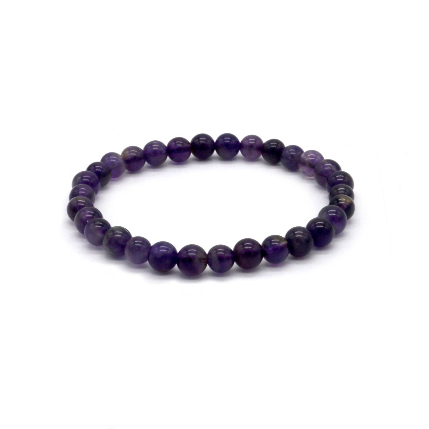 Amethyst Crystal Bracelet – 6mm Stretch (Standard Fit)