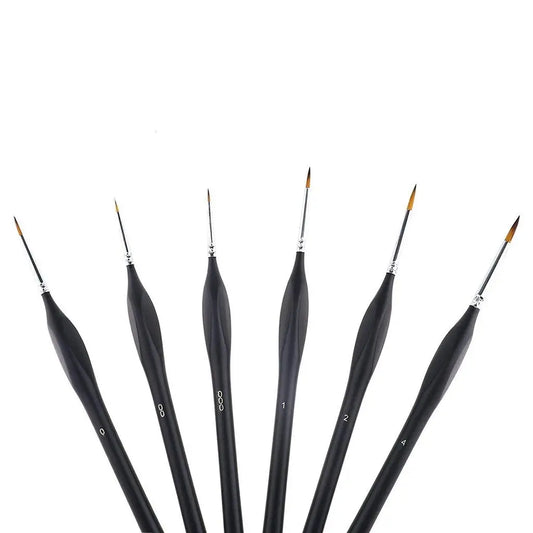 Pixiss Fine Tip Miniature Brushes - 6PC