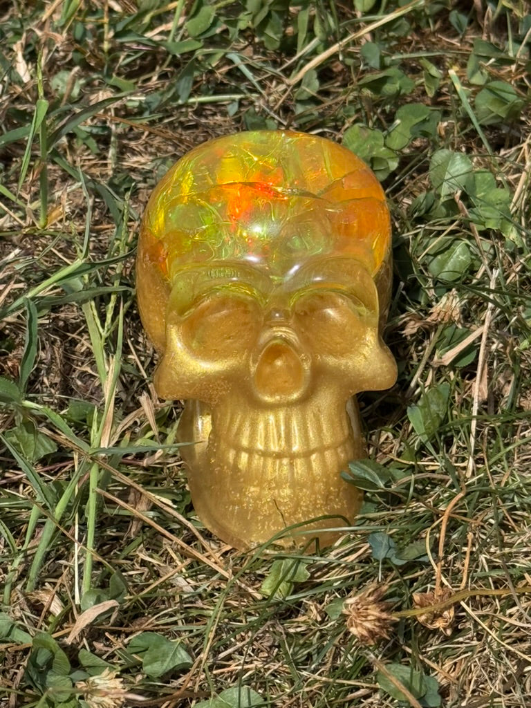 Wicked Bloom Resin Skulls