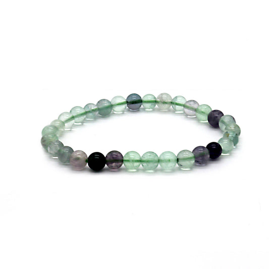 Fluorite Crystal Bracelet – 6mm Stretch (Standard Fit)