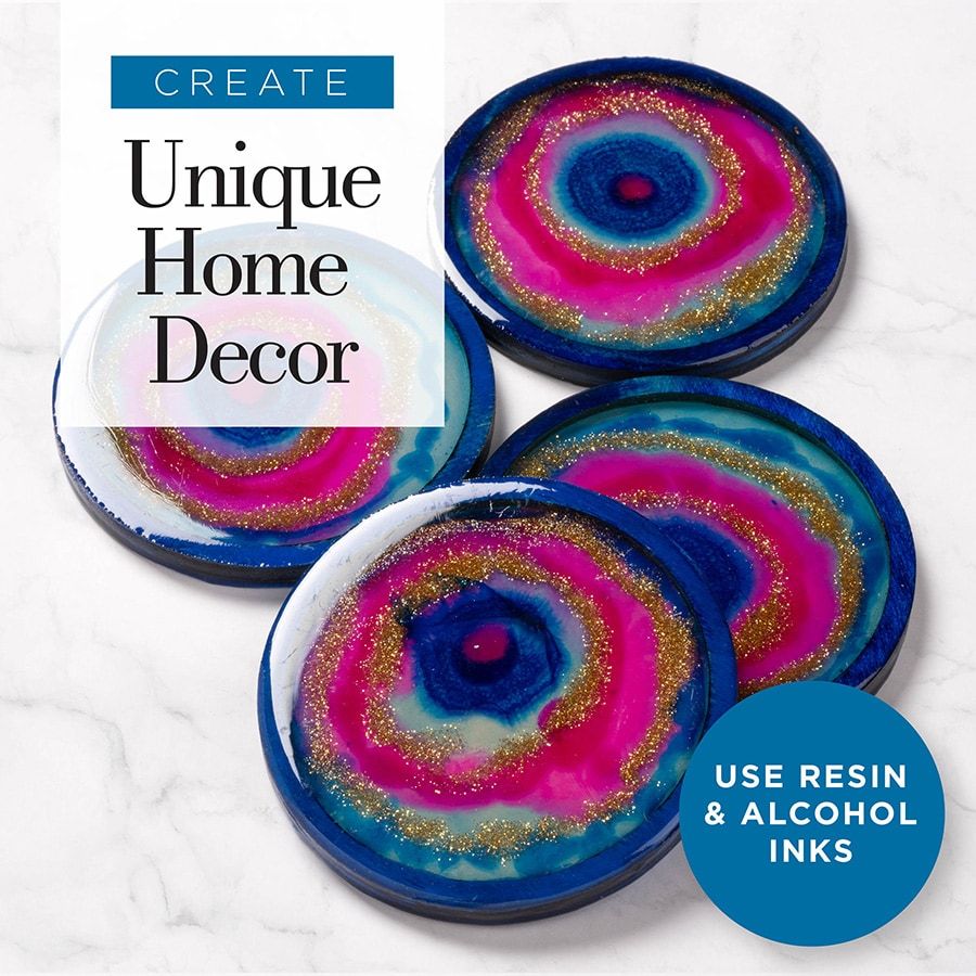 Mod Podge Resin Pouring Surface - Coasters 4PC