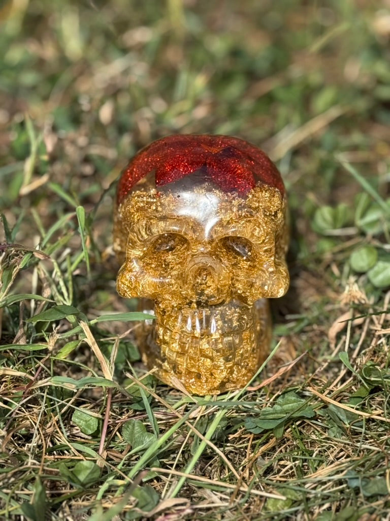 Wicked Bloom Resin Skulls