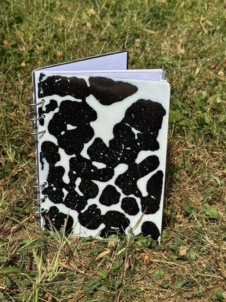 Cosmic Cowhide A5 Resin Journal – Refillable & Wildly Unique