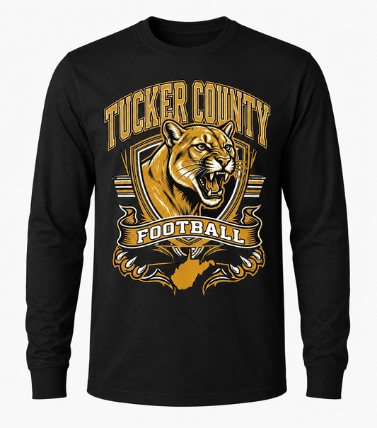 Tucker County Mt Lions Football Long Sleeve Tee