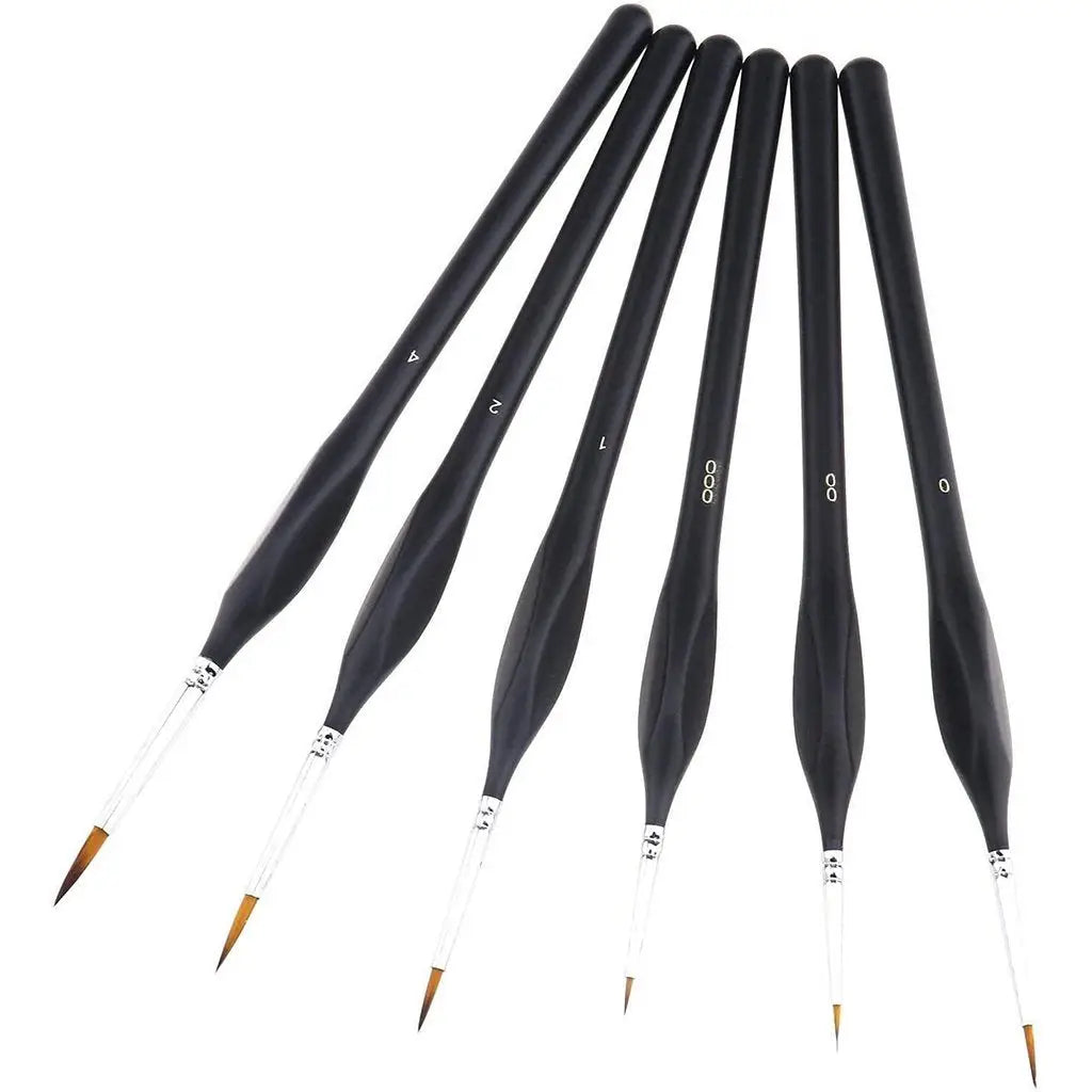 Pixiss Fine Tip Miniature Brushes - 6PC