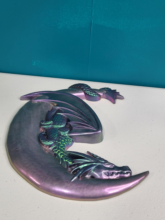 Crescent Moon Dragon Wall Art 🐉🌙