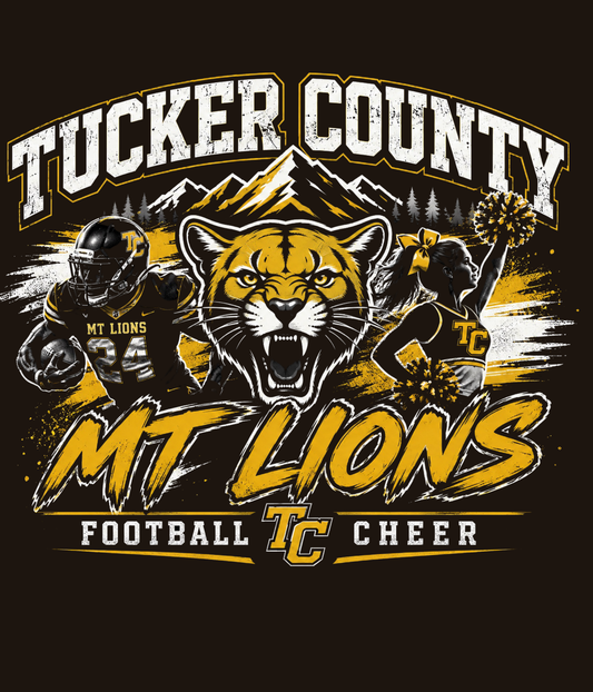 Tucker County Football and Cheer Tee