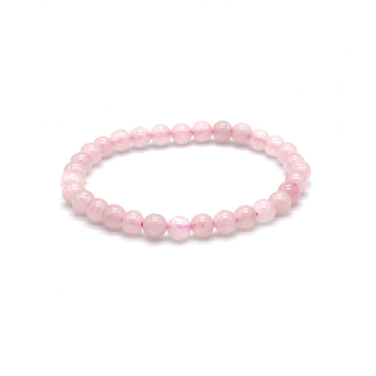 Rose Quartz Crystal Bracelet – 6 mm Stretch (Standard Fit)