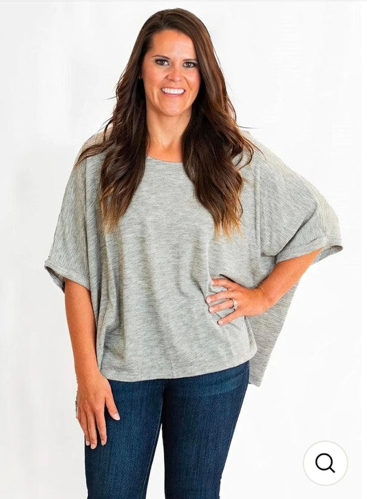 🩶 Andrée by Unit Gray Oversized Tee