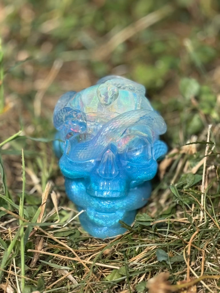 Wicked Bloom Resin Skulls