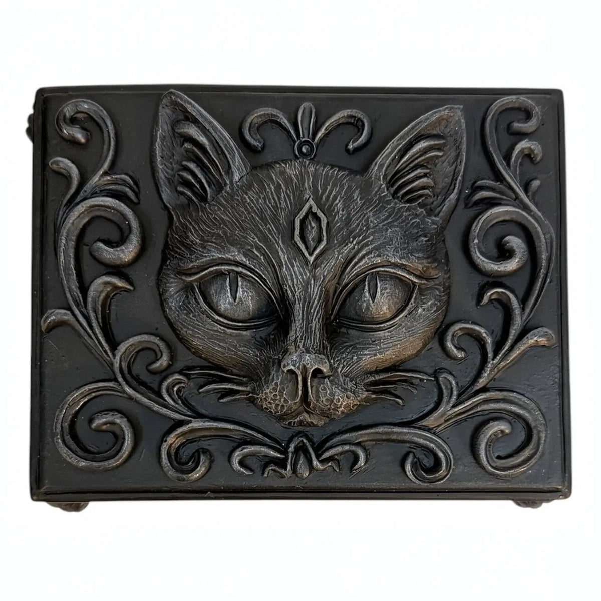 Shadow Whisper Gothic Cat Keepsake Box