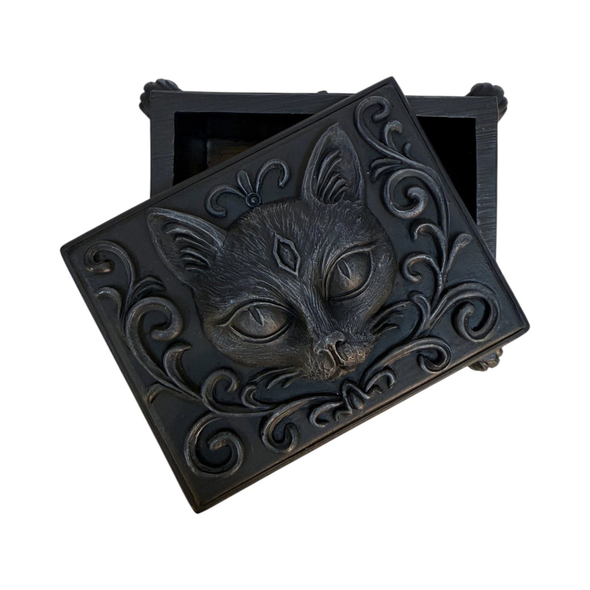 Shadow Whisper Gothic Cat Keepsake Box