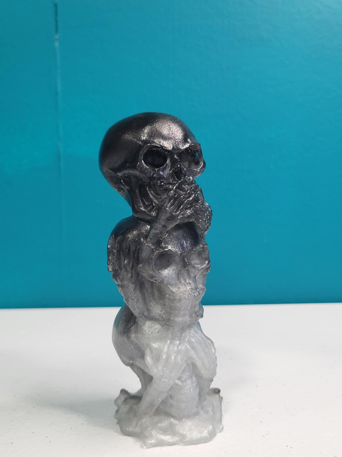 See No Evil, Hear No Evil, Speak No Evil Skull Sculpture 🖤💀