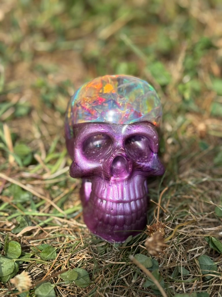 Wicked Bloom Resin Skulls