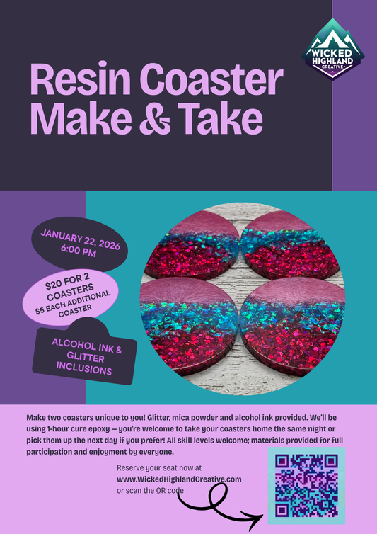 Resin Coaster Craft Night – Make Your Own Set!
