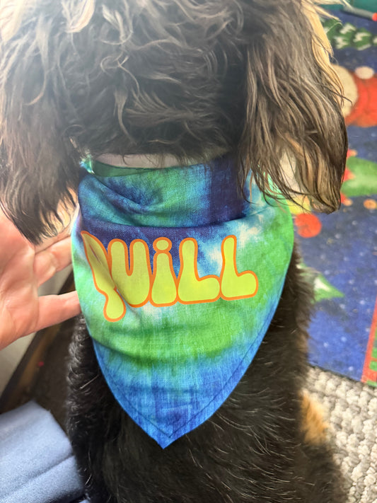 Personalized Pet Bandana – Custom Name |