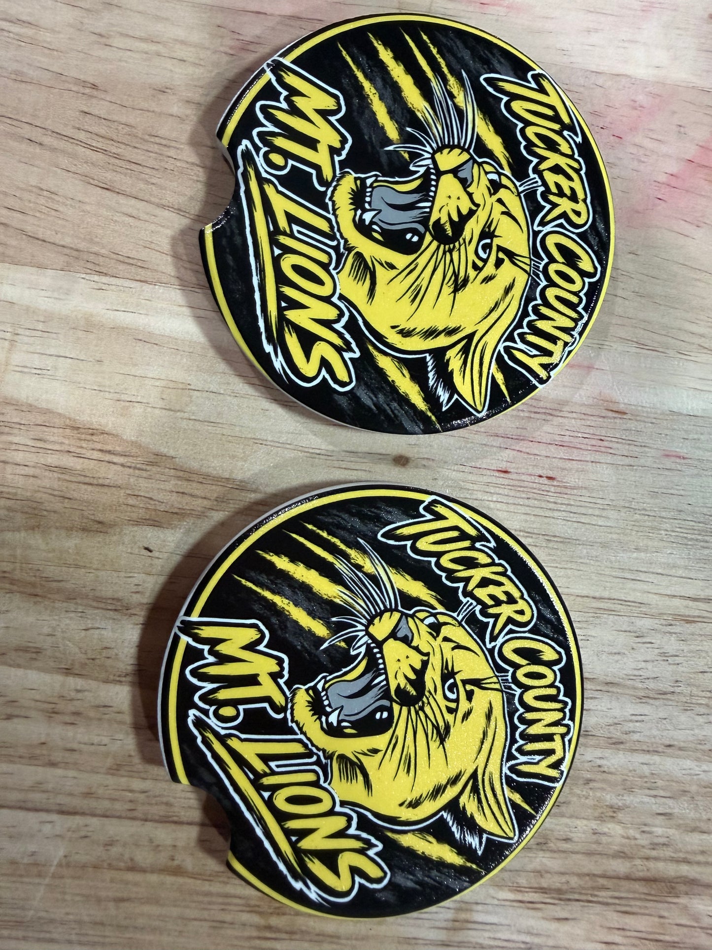 Tucker County Mountain Lions Car Coasters (Ceramic)