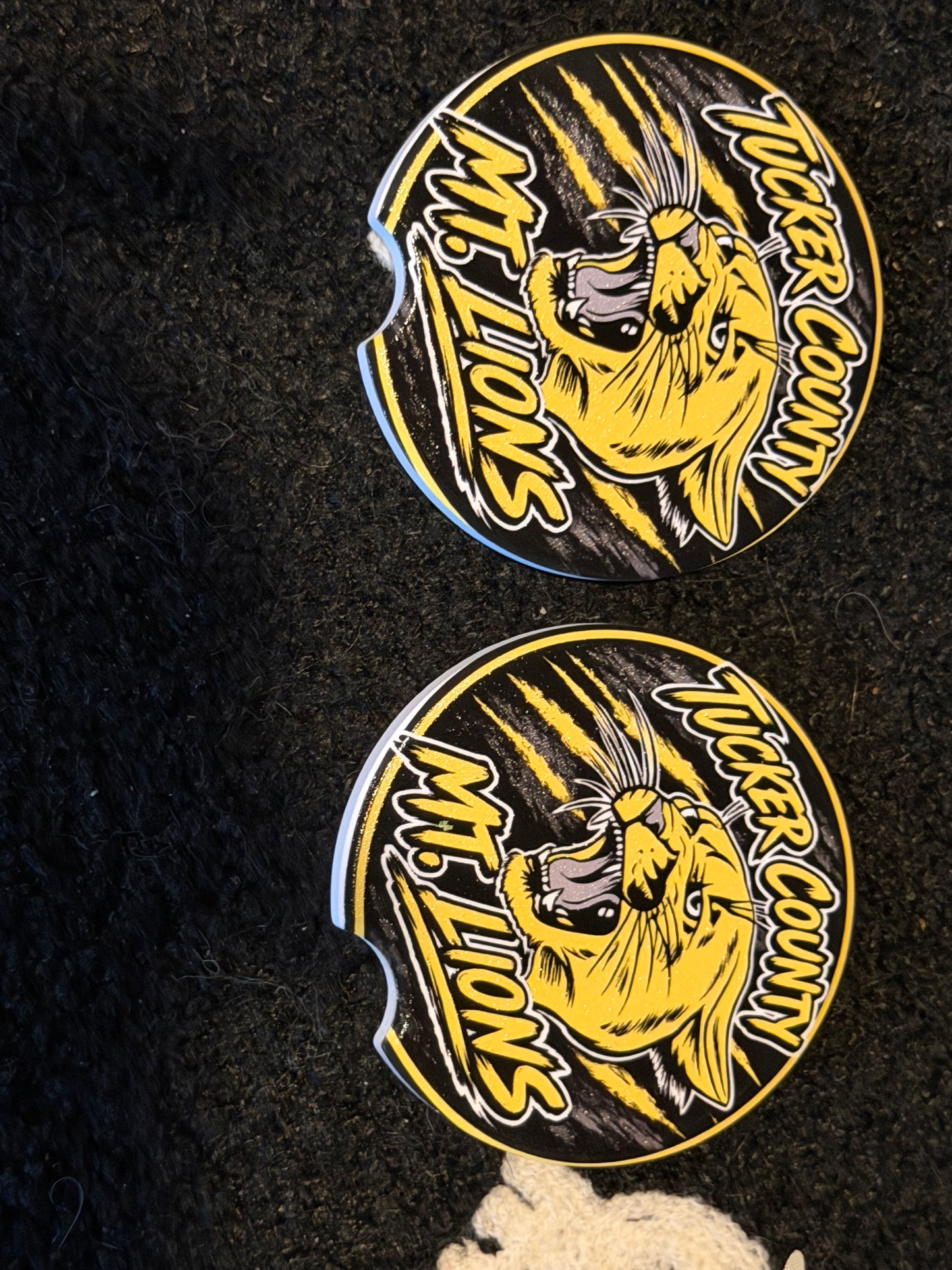Tucker County Mountain Lions Car Coasters (Ceramic)