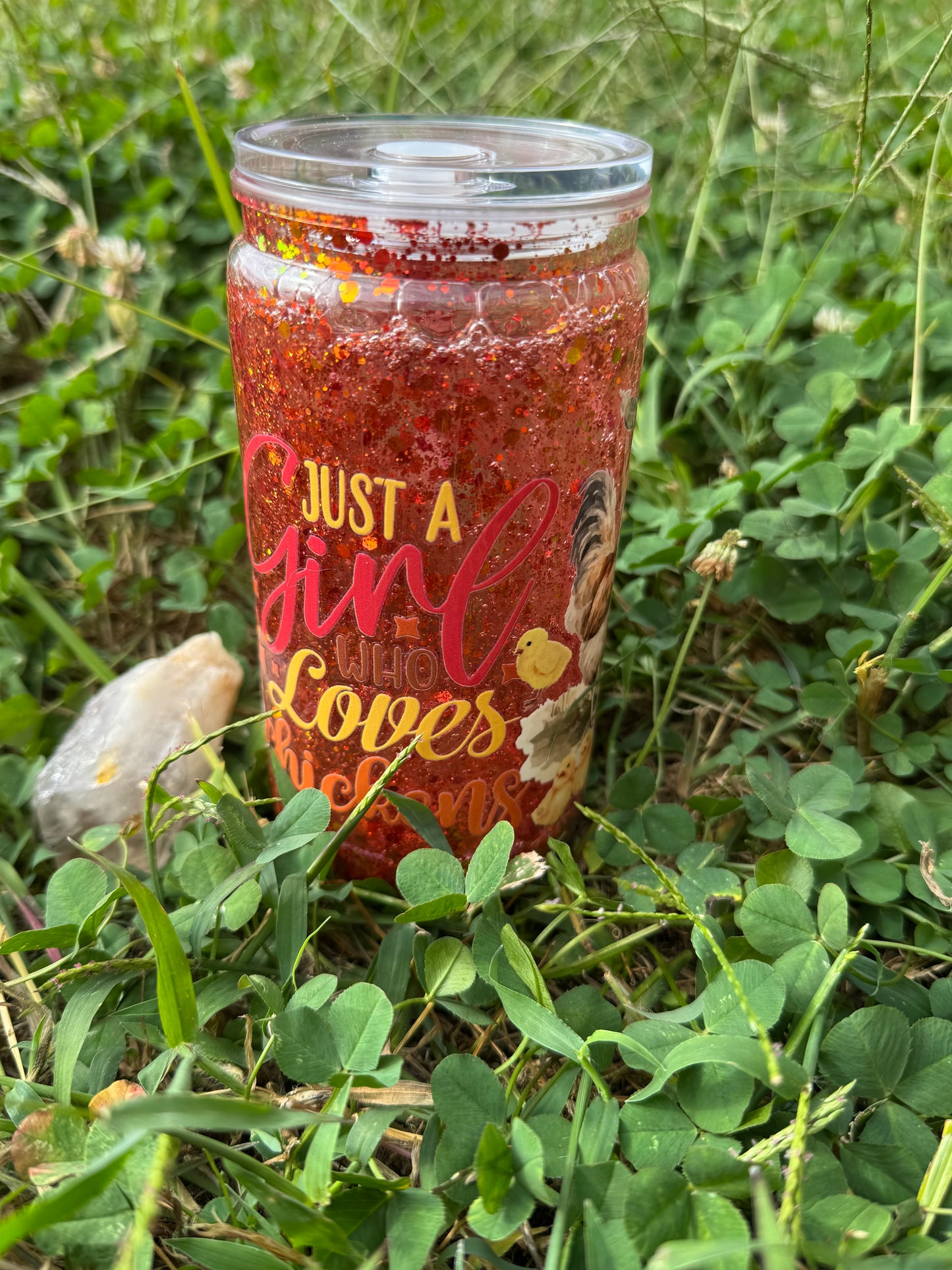 16 oz Glitter Snow Globe Can Tumblers