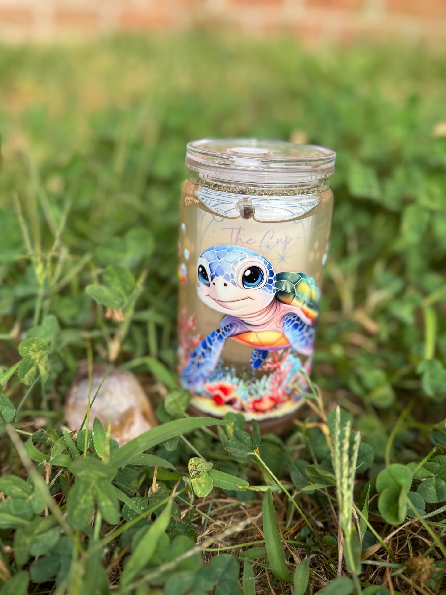 16 oz Glitter Snow Globe Can Tumblers