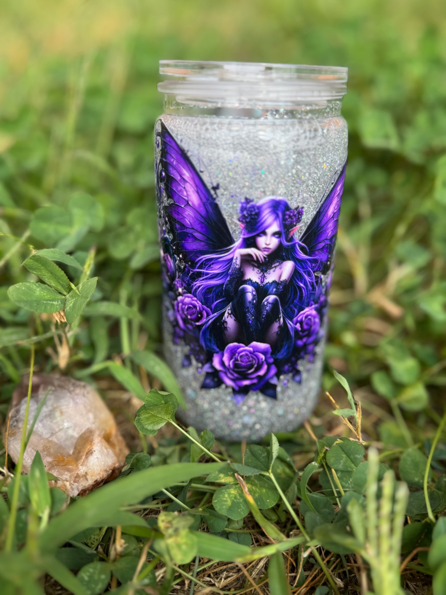 16 oz Glitter Snow Globe Can Tumblers