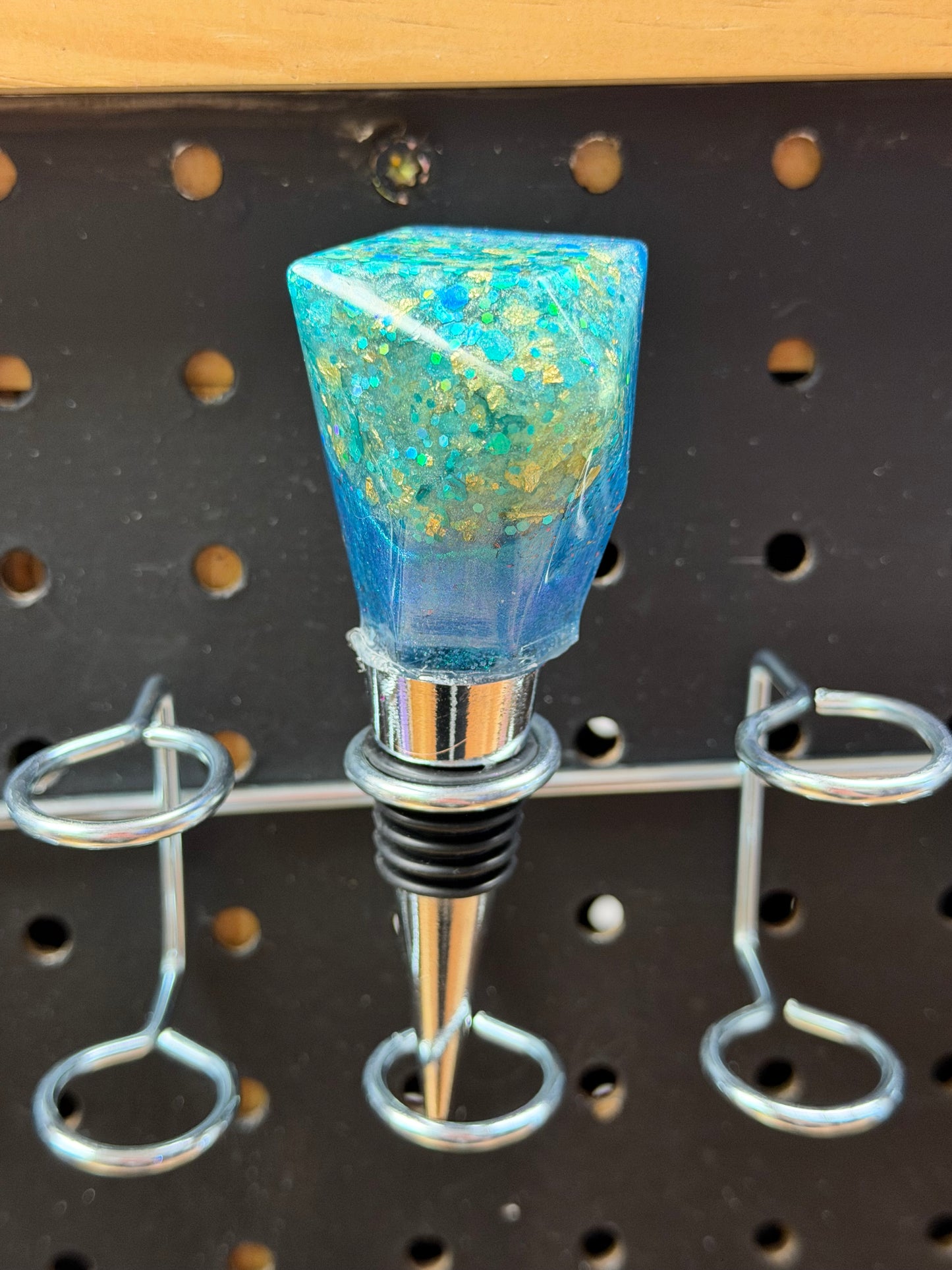 Hand-Poured Resin Wine Bottle Stopper