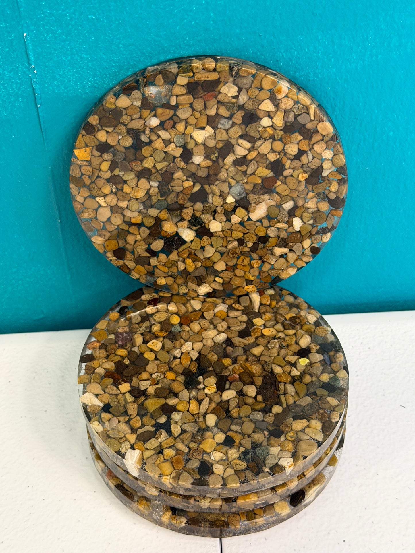 After the Hunt — Gem Sluice Pebble Coasters