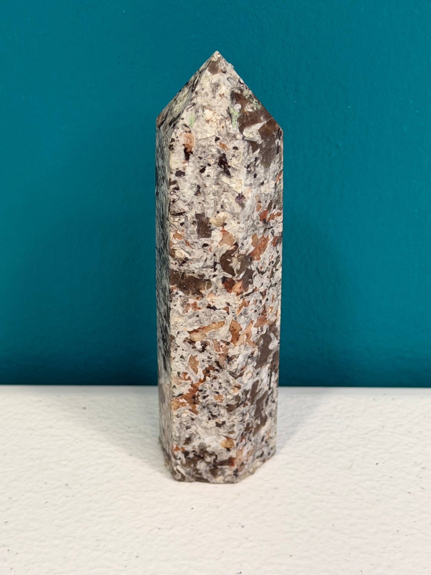 Granite Feldspar Tower — 4" Polished Standing Point