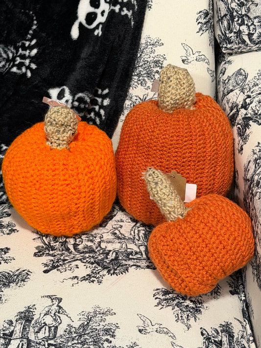 Hand-Crocheted Pumpkins — Cozy Autumn Decor