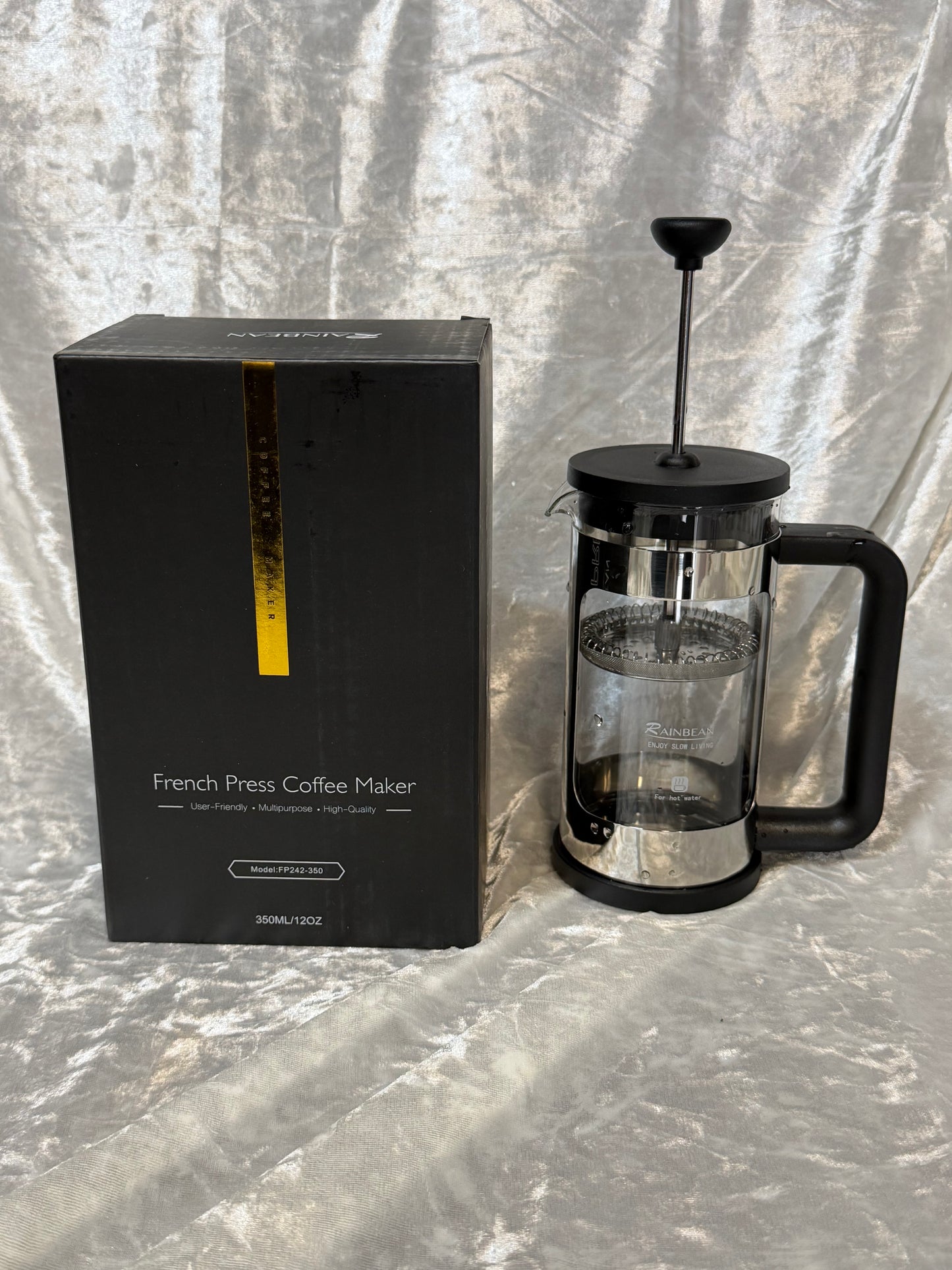 ABRICA 12 oz Mini French Press Coffee &amp; Tea Maker