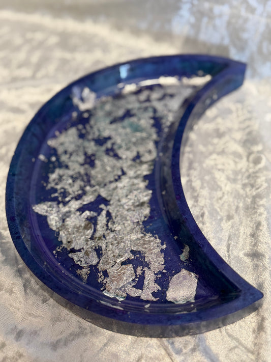 Lunar Dreams Handmade Resin Moon Tray