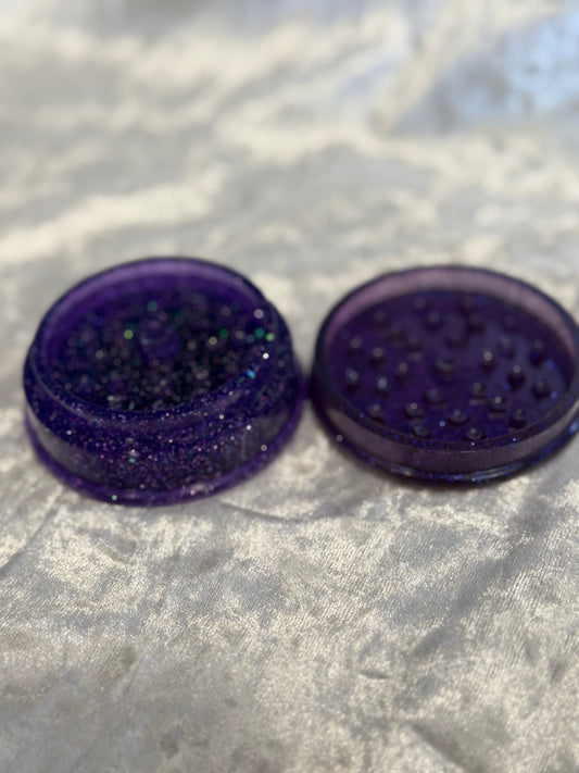 Cosmic Amethyst Handmade Resin Herb Grinder