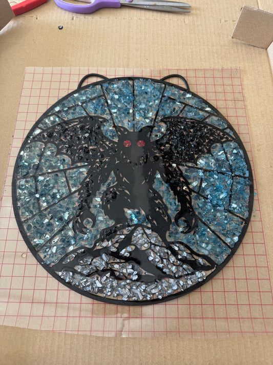 Moth Man Crushed Glass Suncatcher Workshop
