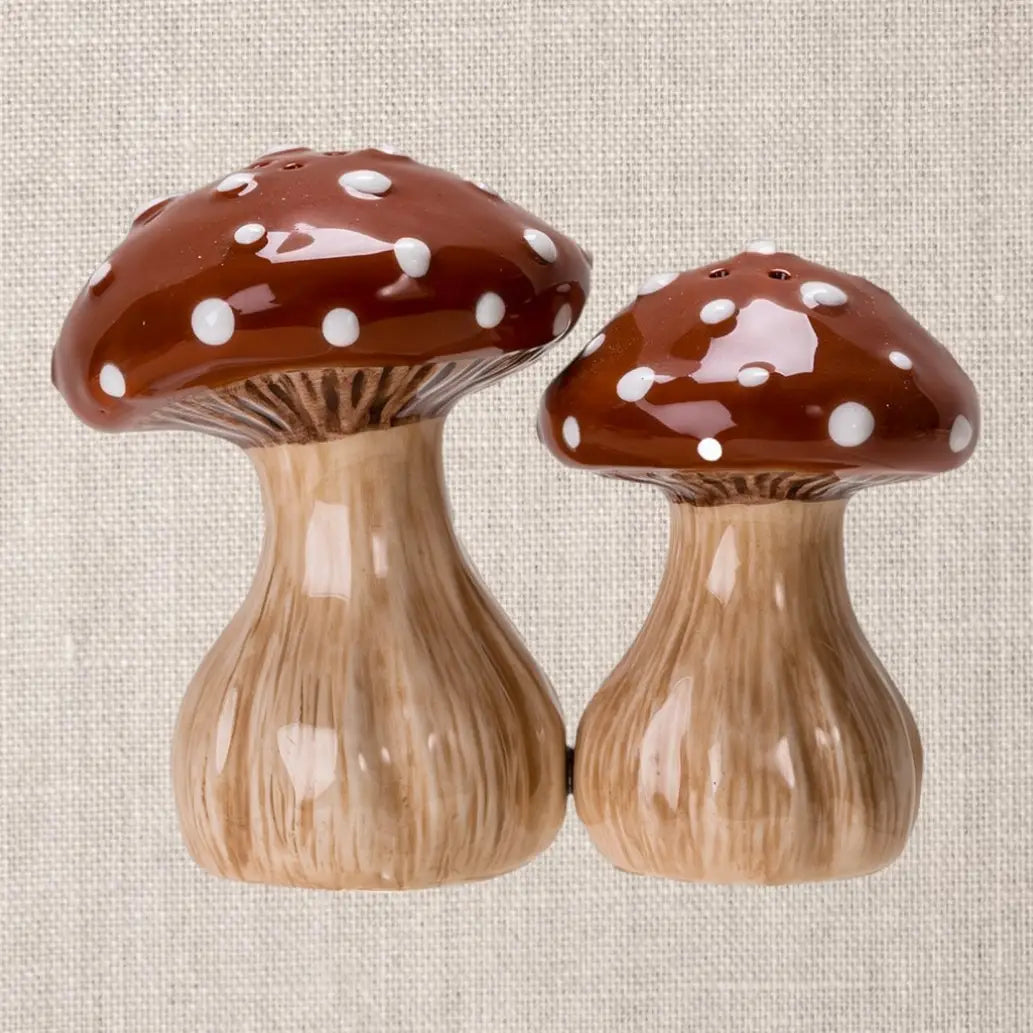Ceramic Toadstool Salt & Pepper Shaker Set