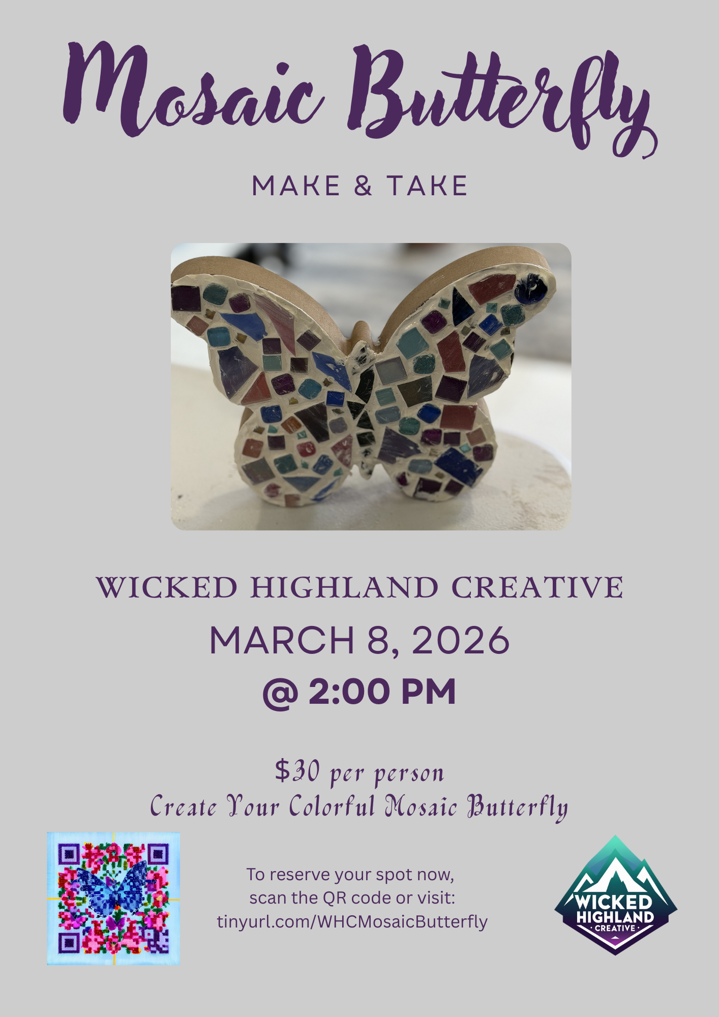 Mosaic Butterfly Make & Take