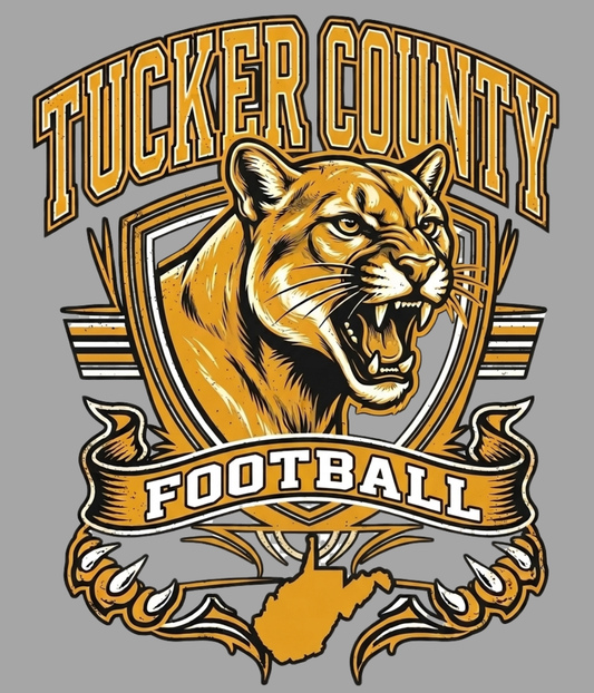 Tucker County Mountain Lions Football T-Shirt