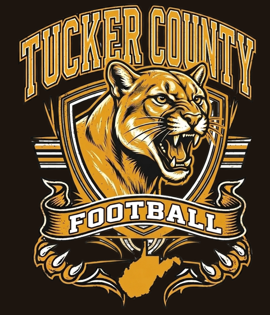 Tucker County Mountain Lions Football T-Shirt