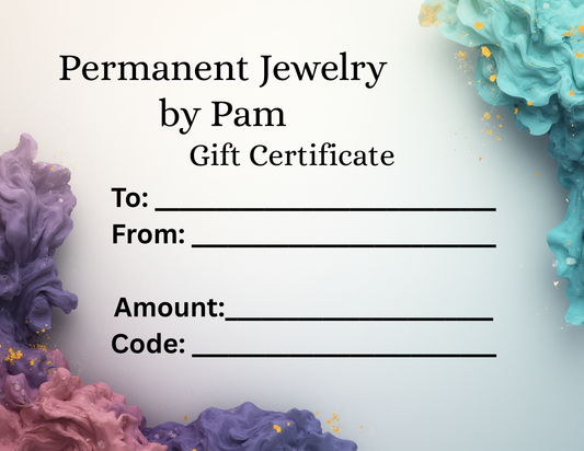 Permanent Jewelry by Pam Gift Card
