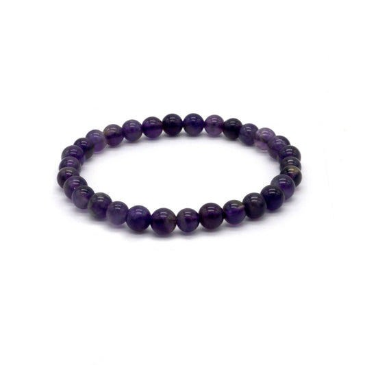 Amethyst Crystal Bracelet – 6mm Stretch (Standard Fit)