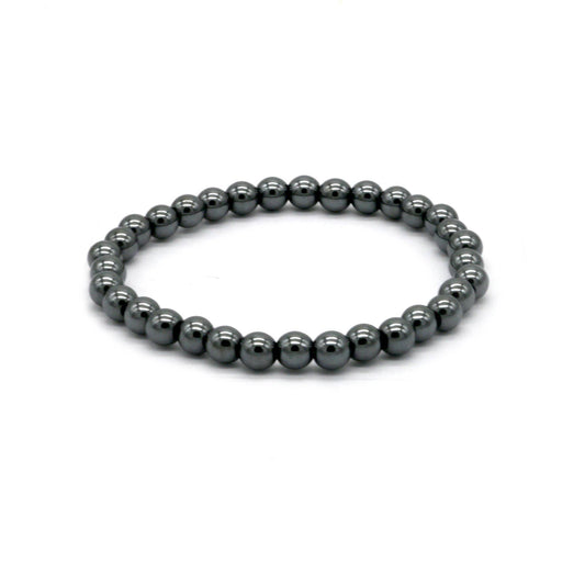 Hematite Crystal Bracelet – 6mm Stretch (Standard Fit)